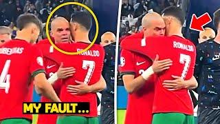 Cristiano Ronaldo Consoling Crying Pepe after Portugals Eliminated from Euro 2024 