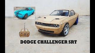 WOW Super RC Dodge Challenger SRT  How to make Cardboard Dodge  DIY   Electric Toy Car