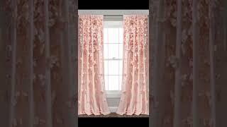 Lush Decor Riley Window Curtain Panel - Charming Handmade Bow Details - Elegant Light Filtering