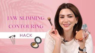 تنحيف الحنك بالمكياج مع رشا  Jaw Slimming Contouring Hack With Racha