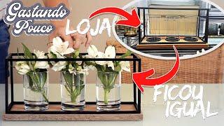 DIY Decoração Gastando Pouco - Vaso porta velas  Fácil para centro de mesa