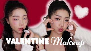 무쌍 메이크업 EASY LOVELY VALENTINES DAY MAKEUP  MONOLID MAKEUP