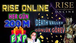 Rise Online  Günlük 200 Milyon EXP Görevi  Death Valley Repeatable DailyGünlük Görev