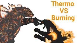 thermo Godzilla vs Burning Godzilla  very epic battle no lie