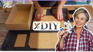 CAIXA ORGANIZADORA  PAPELÃO + MDF  Diy com cara de loja