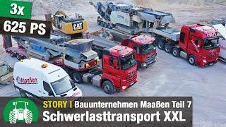 Maaßen Erd- und Tiefbau Teil 7 - Action auf der Baustelle Schwerlasttransport mit 3x 625 PS