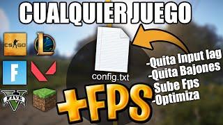 CONFIG UNIVERSAL FPS BOOST PARA OPTIMIZAR cualquier juego Y GANAR MAS FPS  SIN PROGRAMAS 2024