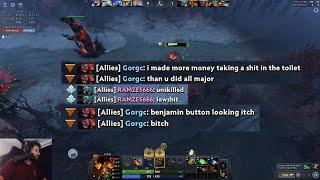 Gorgc did not hold back trashtalking Ramzes after the ping incident