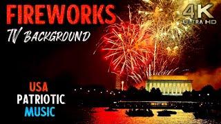 4K Fireworks Compilation w American Patriotic Music for Independence Day & Memorial Day w Drone