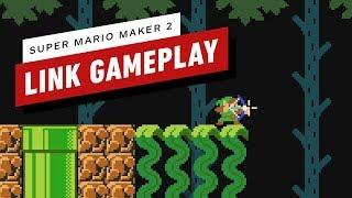 Super Mario Maker 2 Exploring a Zelda-Style Dungeon As Link - Gameplay