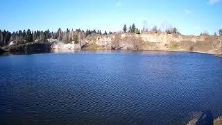 Затопленный карьер. Озеро в селе Лебедянка Анжеро-Судженск. Lake in the village Lebedyanka