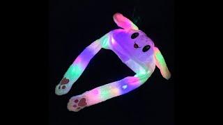 Bunny Hat Moving Rabbit Ear with LED Lights Kawaii Gifts for Adults and Kids