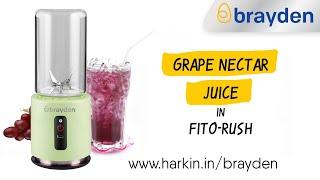 How to Prepare Fresh Grape Nectar Juice at Home  Rechargeable Blender  Brayden Fito Rush