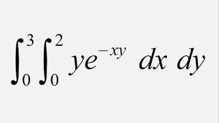 Double Integral ye^-xy dx dy  x = 0 to 3  y = 0 to 3