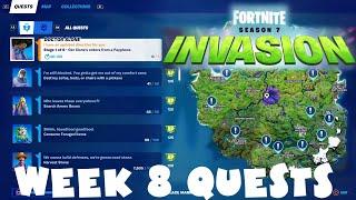Chapter 2 ALL Week 8 Quests Guide - Season 7 - Fortnite Invasion Battle Royale
