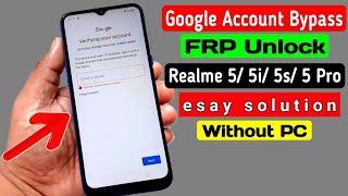 realme 5 pro frp bypass  realme 5 google account bypass  esay method without pc