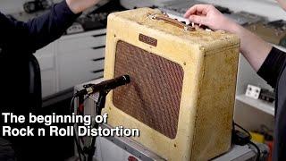 The Origin of Guitar Distortion playing a 1949 Fender Tweed Deluxe... then going kinda nuts