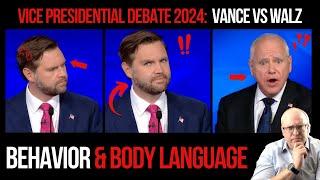 JD Vance & Tim Walz Vice Presidential Debate Behavior and Body Language