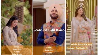 Gulabi Rang Punjabi Song Full Screen WhatsApp status Latest Punjabi Song Whatsapp Status