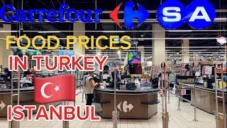 Food Prices in Turkey  Carrefour in Istanbul  Travel guide 2024  4K