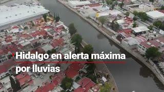 Alerta por LLUVIAS e INUNDACIONES en Hidalgo IMPRESIONANTES imágenes de los ríos