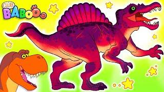Learn Dinosaurs for Kids  Dinosaur Cartoon videos  T-Rex Spinosaurus  Club Baboo dinasours