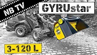 GYRUstar 3-120 L Schaufelseparator  Sieblöffel mit Avant Radlader  Kies & Erde