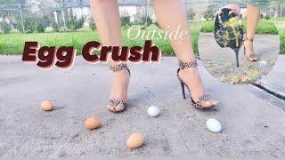 EGG CRUSH Outdoors️ #asmr #crush #eggs #highheels