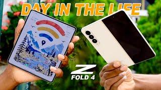 SAMSUNG Galaxy Z FOLD 4   Real Day In The Life Review Battery & CameraTest Vlogging with Z Fold 4