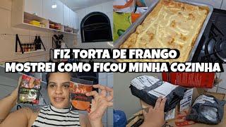 Vlog Brenda mãe de dois  Mostrei como ficou minha cozinha  Receita torta frango liquidificador