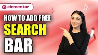 How to add a FREE Elementor Search widget  WordPress Tutorial