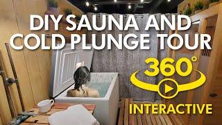 DIY Sauna & Cold Plunge 360 Interactive Tour & Links  Nordic Cycle  Sauna & Ice Bath Therapy