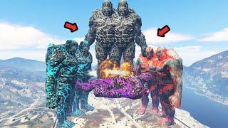 Lava God Ice God Black God Kill Pinky God For Eating All Giant Burger in GTA 5