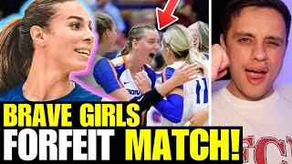 GIRLS Volleyball Team REFUSES To Play TRANS Opponent & FORFEITS The Match