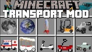 Minecraft TRANSPORT MOD  TRAVEL THROUGH SPACE ROCKETS TO THE MOON Minecraft