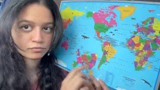 asmr • latina crinkly world geography continents