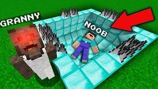 GRANNY CAUGHT a NOOB in a SECRET TRAP NOOB vs PRO in Minecraft Challenge 100% trolling