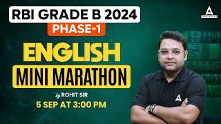 RBI Grade B 2024  RBI Grade B English Marathon #2  RBI Grade B English by Rohit Sir