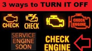 3 ways to turn off CHECK ENGINE without scanner EASY