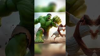 Hulk Attack a City  papa Jesus Save City ️ #jesus #marvel #jesuschrist #edit
