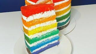 Rainbow cake Радужный торт