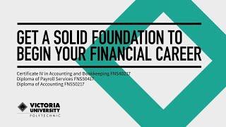 Get a solid foundation to begin your financial career