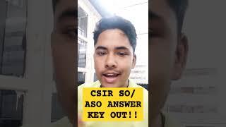 CSIR ANSWER KEY OUT #csirrecruitment #csirso #csir2023 #csir