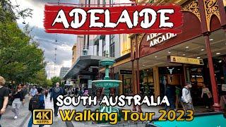 Adelaide South Australia Walking Tour 4k-60fps  Rundle Mall King William St  