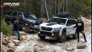 Locked and Lifted Modified 2022 Subaru Outback Wilderness vs. Toyota 4Runner