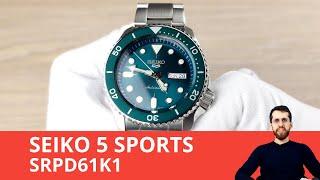 SEIKO 5 SPORTS с бирюзовым циферблатом  SEIKO SRPD61K1