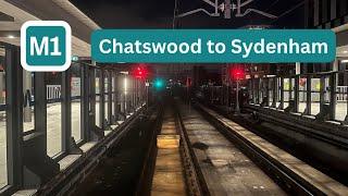 Sydney Metro Front View - Chatswood to Sydenham - M1 City Line