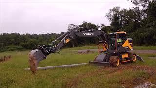 My First Time Running A Volvo EWR150E Wheeled Excavator