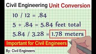 Civil Engineering Unit Conversion - Unit Conversion for Civil Engineers -  Unit Conversion