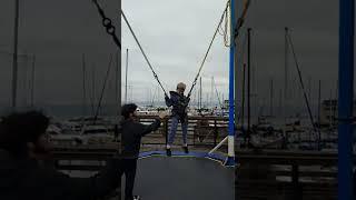 Max on bunjee trampoline at pier 39. Oct 15 2022